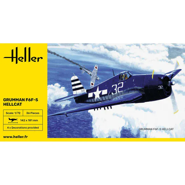 Heller 1/72 F6F Hellcat Plastic Model Kit - Image 2