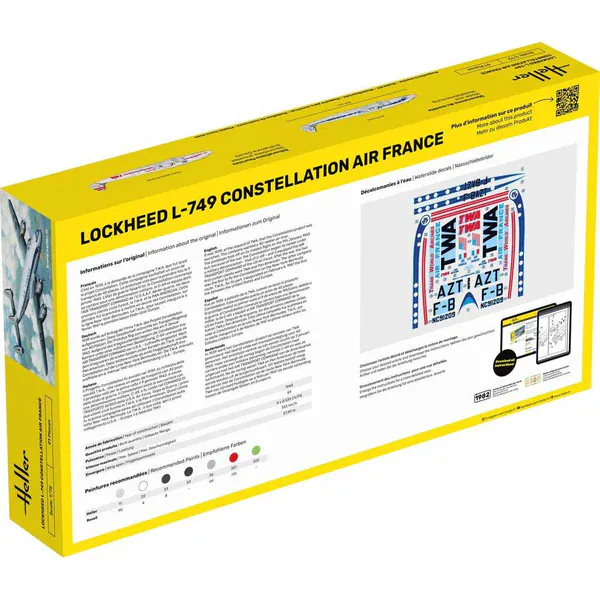 Heller 1/72 GIFT SET L-749 Constellation Air France Plastic Model Kit - Image 4