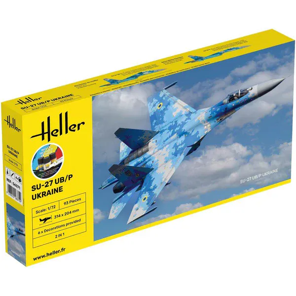 Heller 1/72 GIFT SET SU-27 UB/P Ukraine Plastic Model Kit