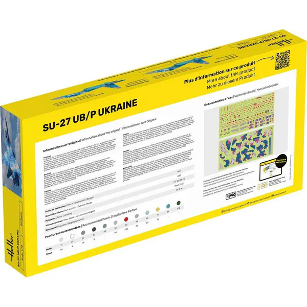 Heller 1/72 GIFT SET SU-27 UB/P Ukraine Plastic Model Kit - Image 3