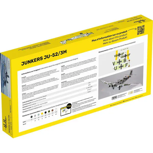 Heller 1/72 Junkers Ju-52/3m Plastic Model Kit - Image 4