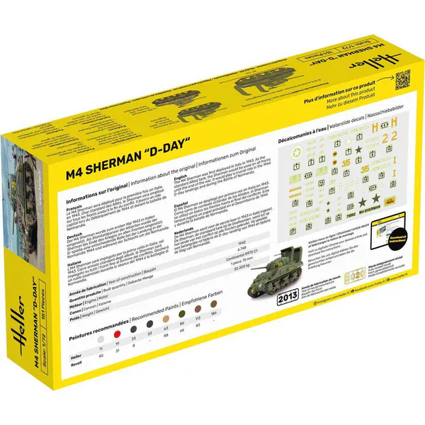 Heller 1/72 M4 Sherman D-Day Plastic Model Kit - Image 4