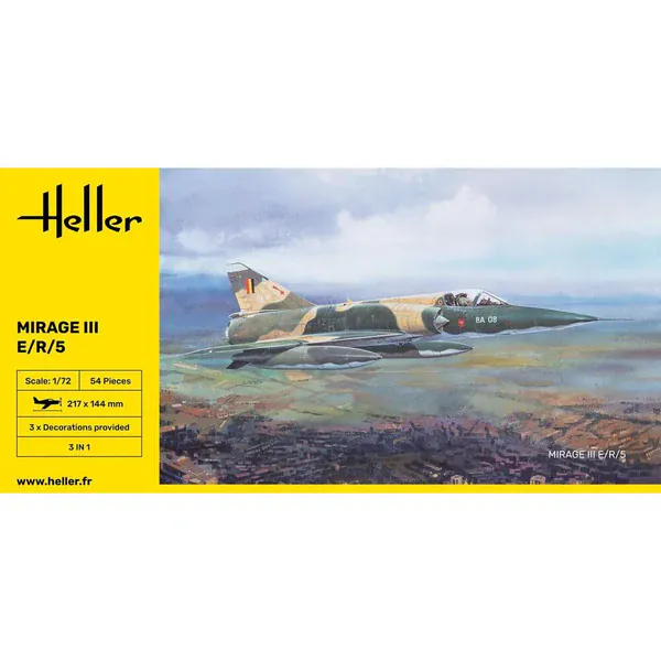 Heller 1/72 Mirage III E Plastic Model Kit - Image 2
