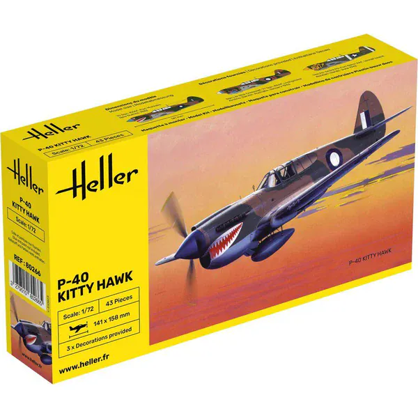 Heller 1/72 P-40E Kitty Hawk with RAAF Decals Plastic Model Kit