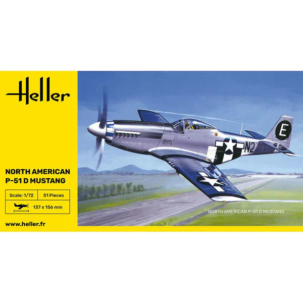 Heller 1/72 P-51D Mustang Plastic Model Kit - Image 2