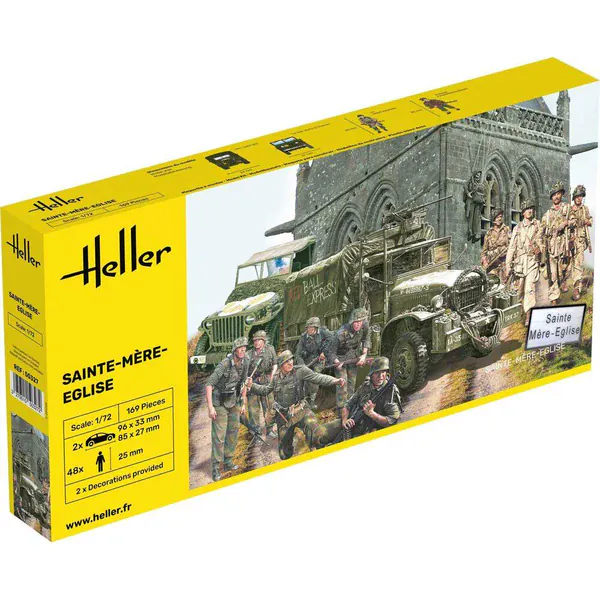 Heller 1/72 Sainte-Mere-Eglise Scene Plastic Model Kit