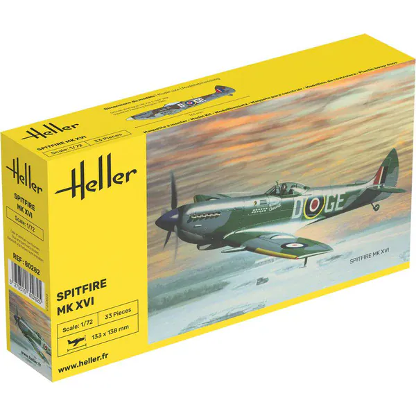 Heller 1/72 Supermarine Spitfire Mk.XVI Plastic Model Kit