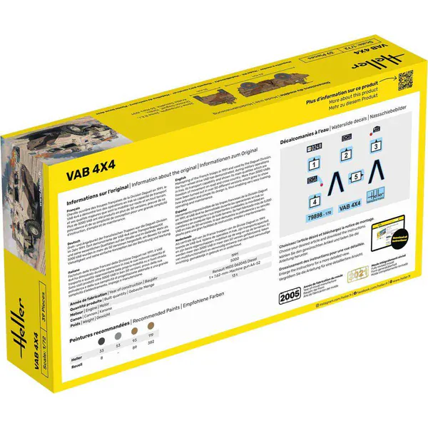 Heller 1/72 VAB 4x4 Plastic Model Kit - Image 4