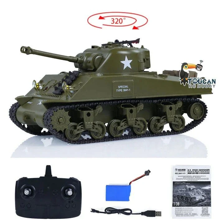 Heng Long 1/30 US Sherman M4A3 RC Battle Tank RTR