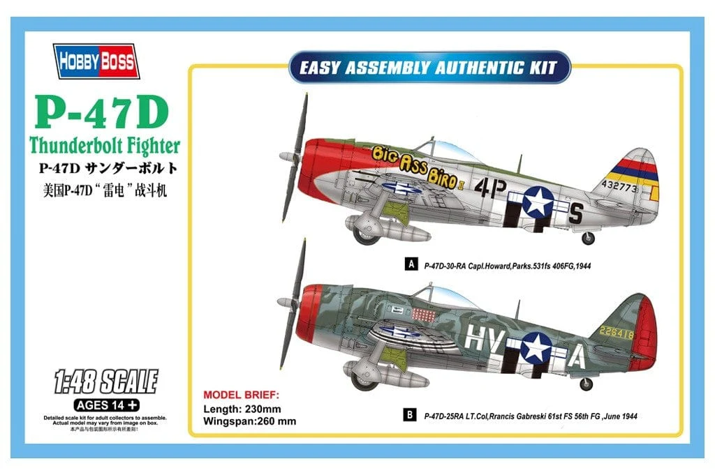Hobby Boss 1/48 P-47D Thunderbolt Fighter