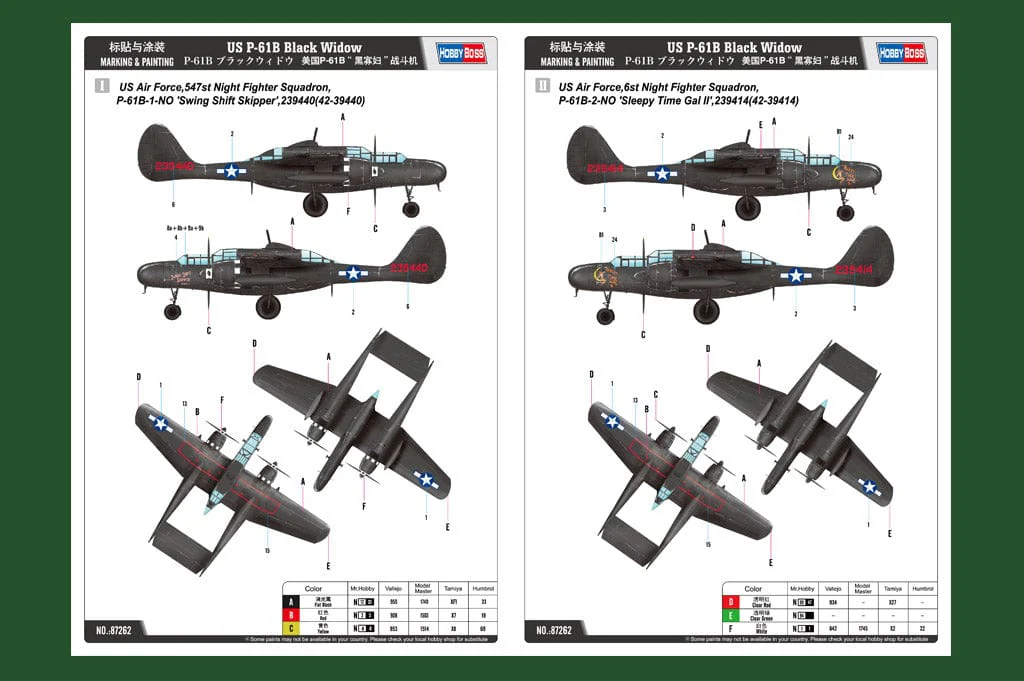 Hobby Boss 1/72 P-61B Black Widow - Image 2
