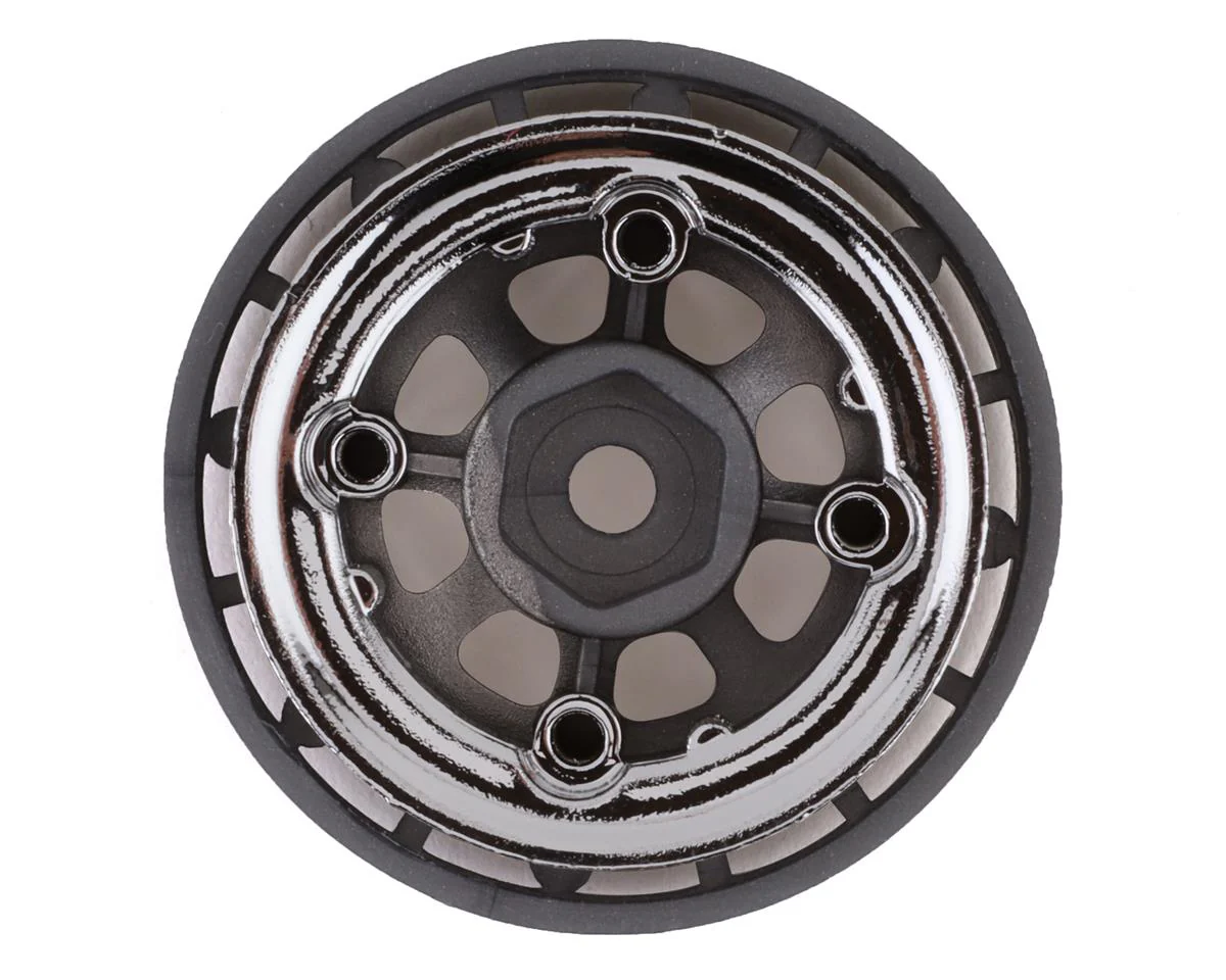 Hobby Plus 240066 Internal Bead Lock Wheel Set (Chrome)** - Image 2