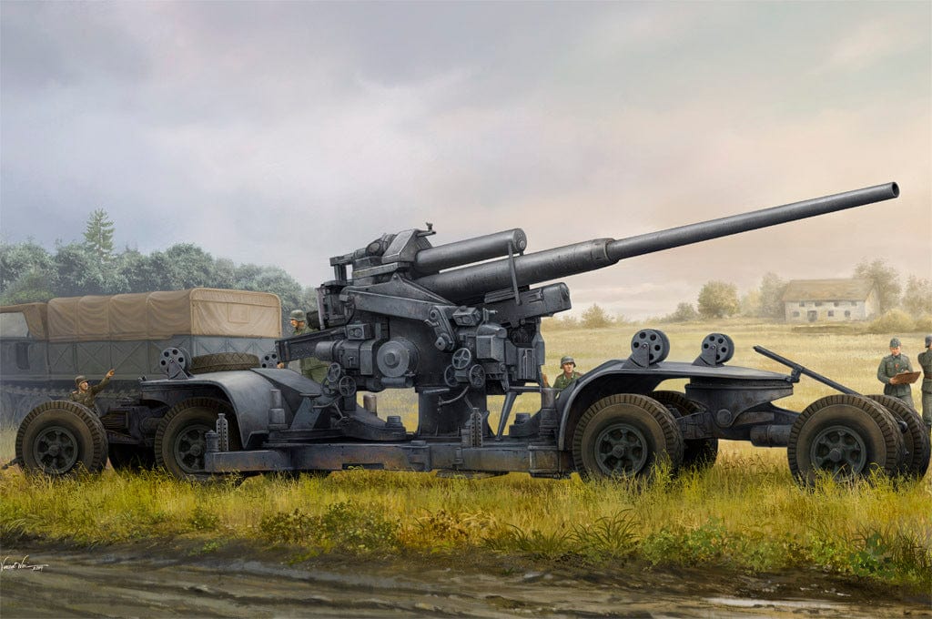 HobbyBoss 1/35 German 12.8cm FLAK 40 Plastic Model Kit [84545]