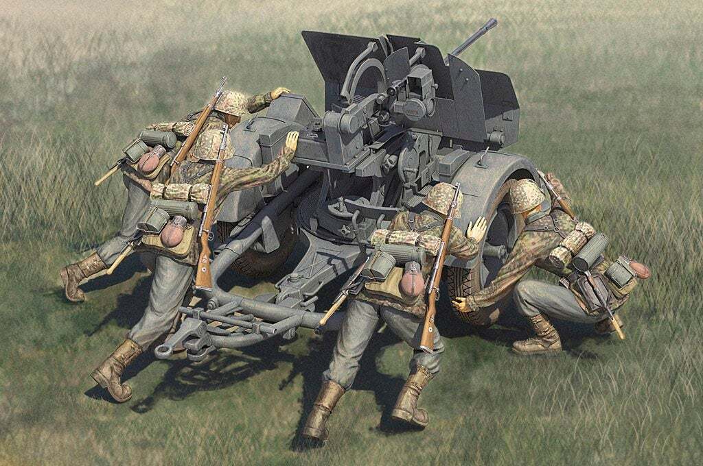 HobbyBoss 1/35 German 20mm Flak 38 crews Plastic Model Kit [84418]