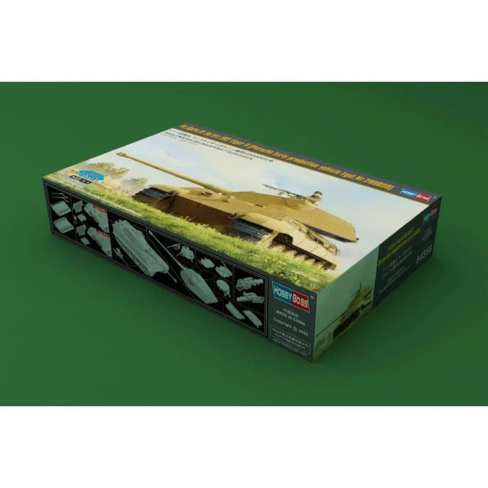 HobbyBoss 1/35 Pz.Kpfw.VI Sd.Kfz.182 Tiger II (Porsche Early prod. Fgst.Nr.280009) Model Kit [84558] - Image 2