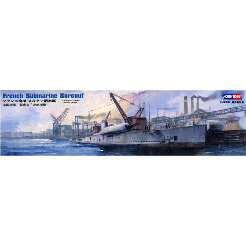 HobbyBoss 1/350 French Surcouf Submarine Cruiser Plastic Model Kit [83522]