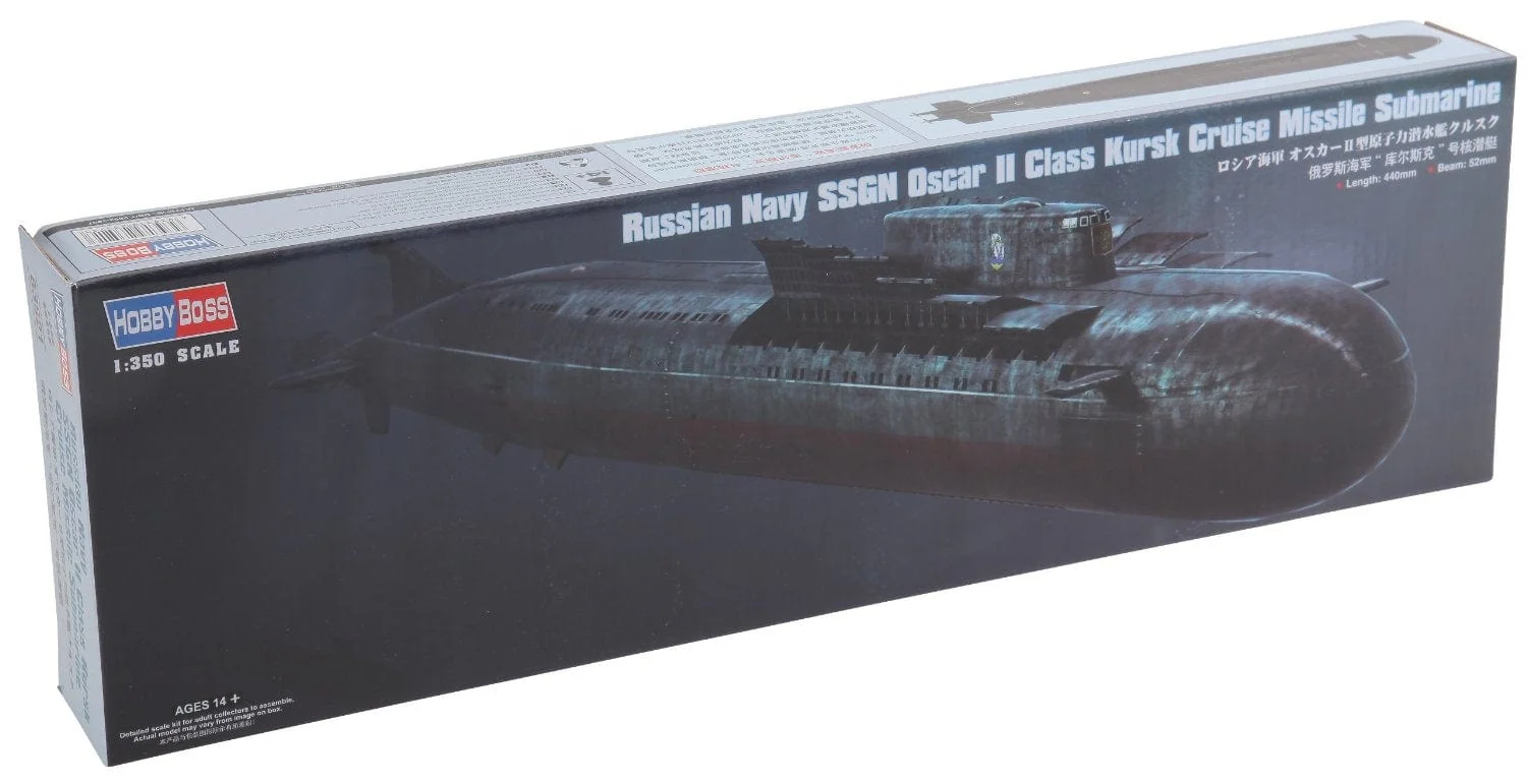 HobbyBoss 1/350 Russian Navy SSGN Oscar II Class Kursk Cruise Missile Submarine Model Kit [83521]
