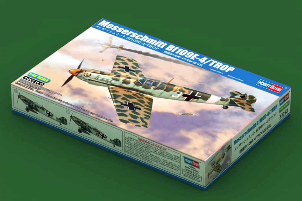 HobbyBoss 1/48 Messerschmitt Bf109E-4/TROP Plastic Model Kit