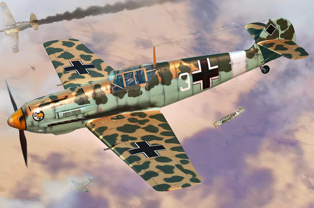 HobbyBoss 1/48 Messerschmitt Bf109E-4/TROP Plastic Model Kit - Image 2