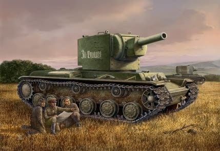 HobbyBoss 1/48 Russian KV-2 Tank Plastic Model Kit [84816]