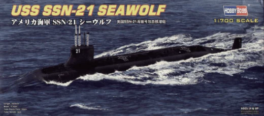HobbyBoss 1/700 SSN-21 SEAWOLF ATTACK SUBMARINE Plastic Model Kit [87003]