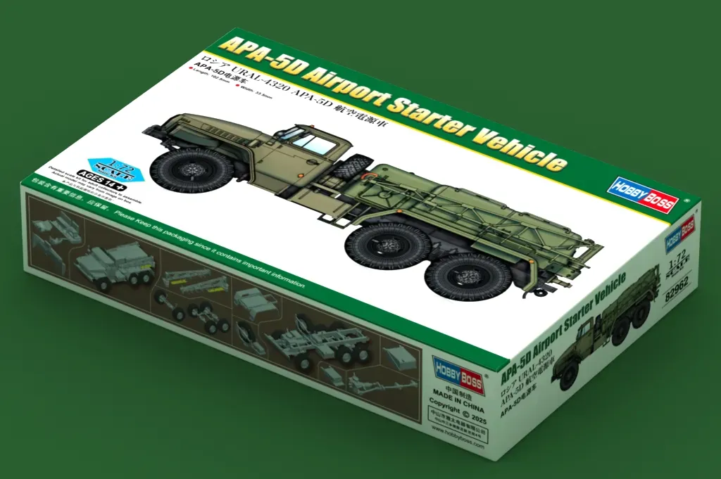 HobbyBoss 1/72 APA-5D Airport Starter Vehicle Plastic Model Kit [82962] - Image 2