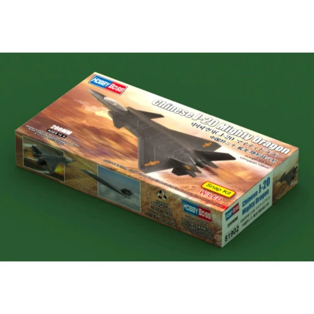 HobbyBoss 200mm Chinese J-20 Mighty Dragon Plastic Model Kit [81902] - Image 2