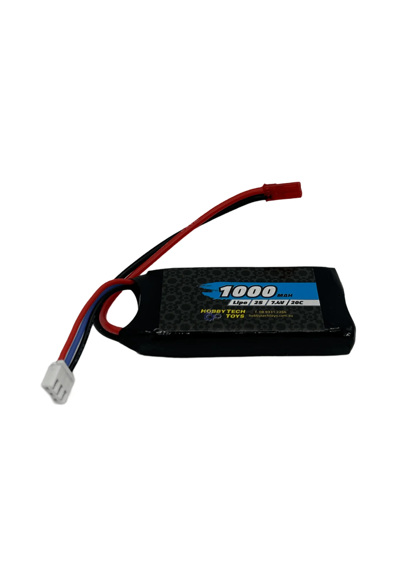 Hobbytech 1000mah 2S 7.4v 20C Lipo Battery - JST