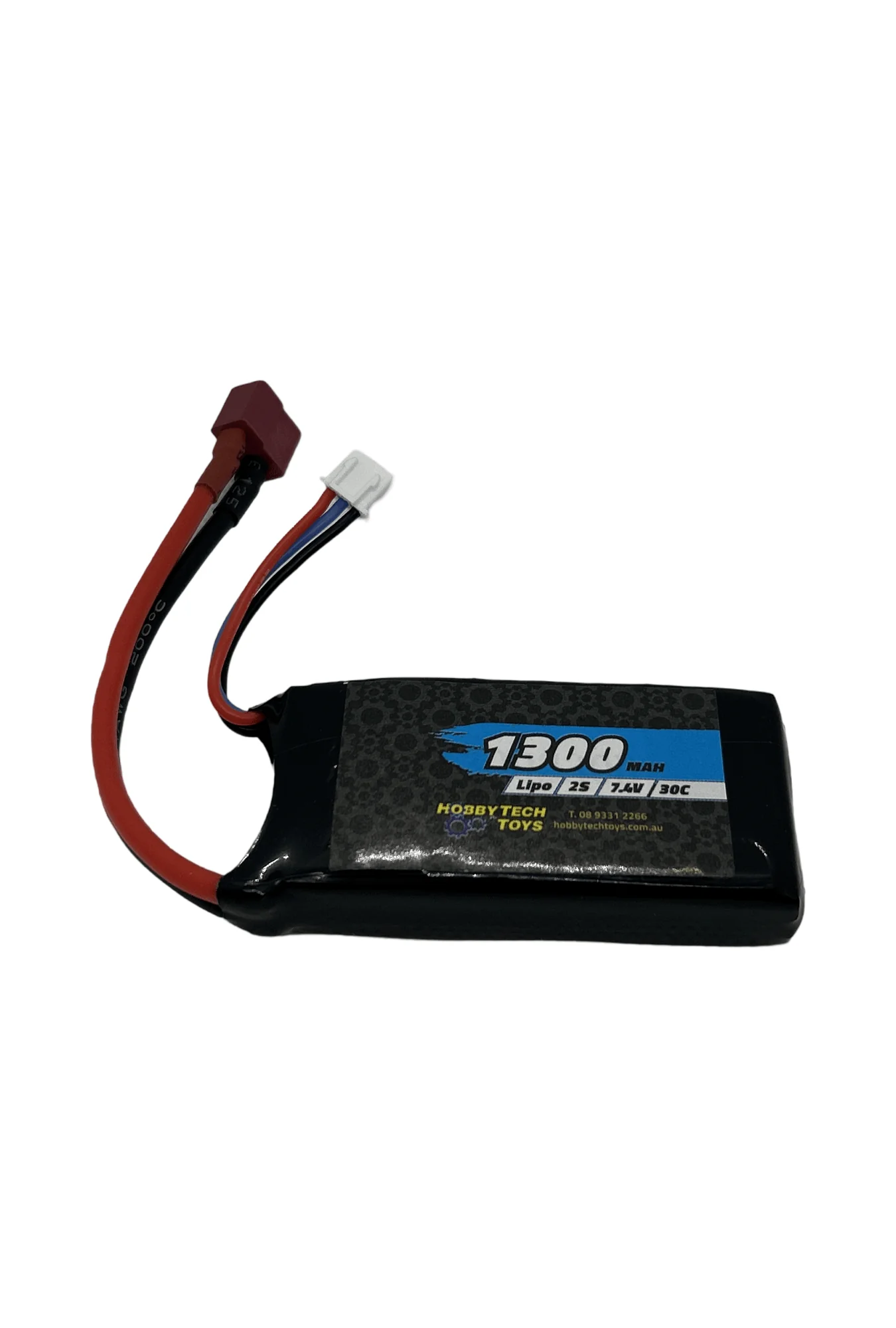 Hobbytech 1300mah 2S 7.4v 30C Lipo Battery - Deans