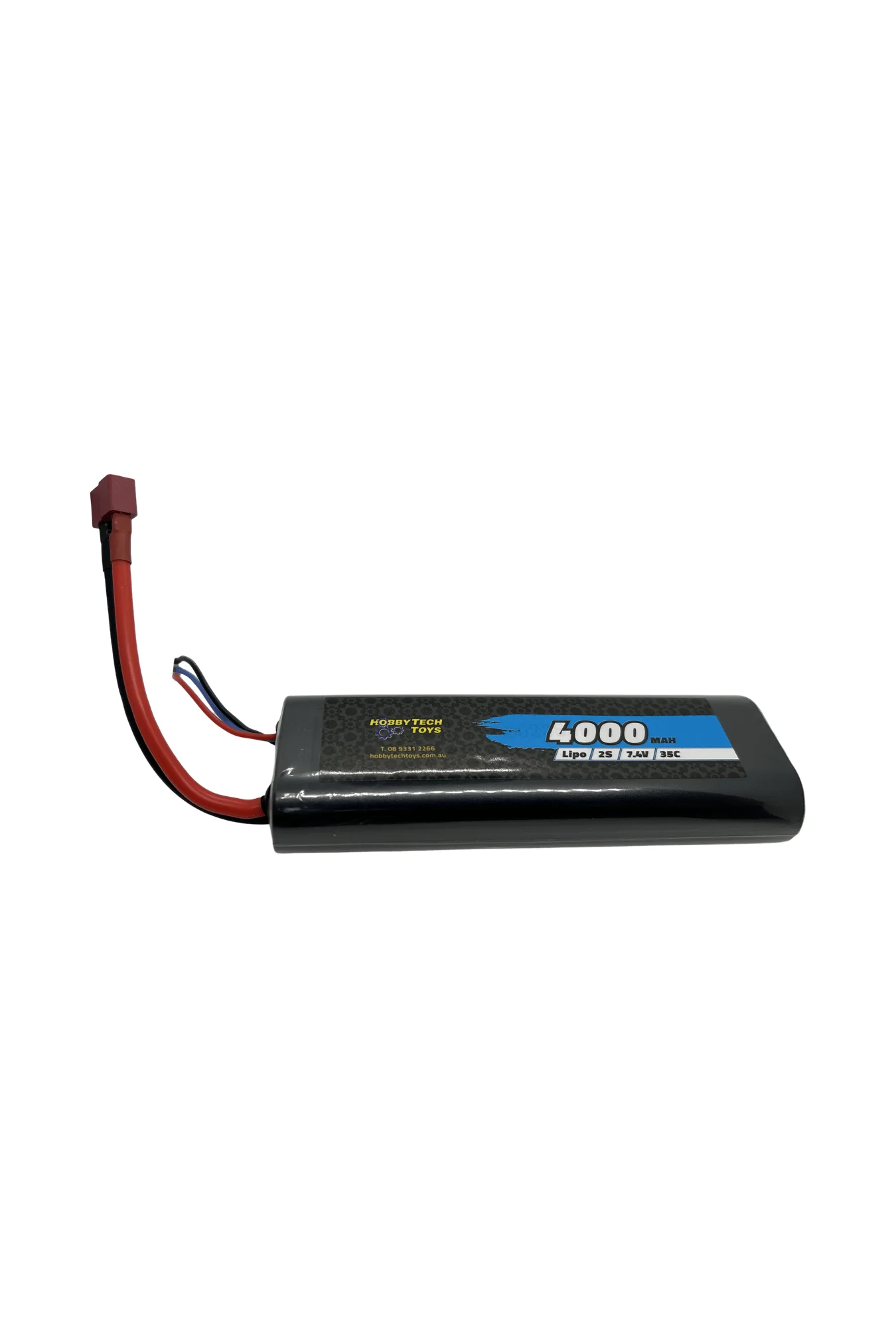 Hobbytech 4000mah 2S 7.4v 35c Hardcase Round Shoulder Lipo Battery - Deans