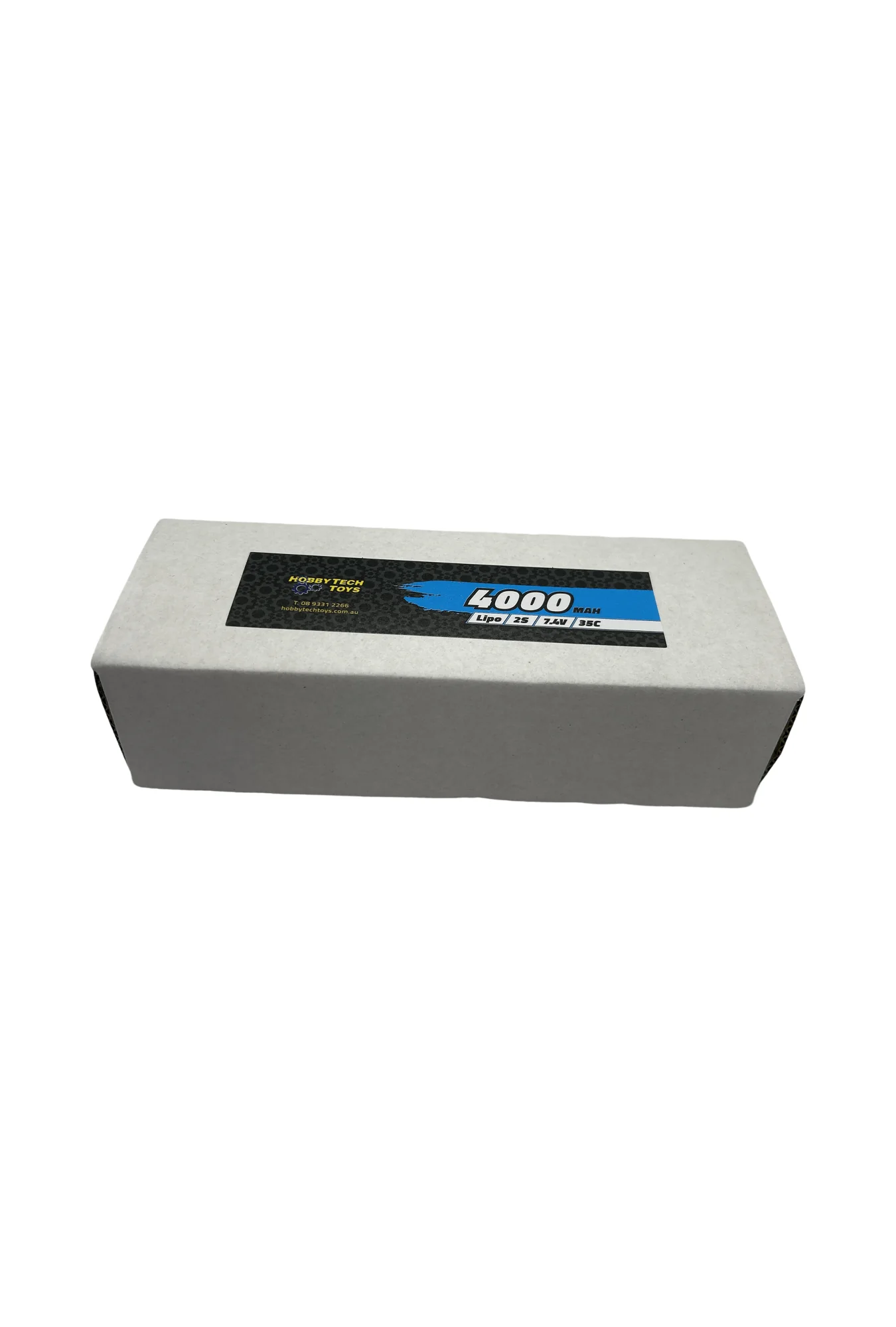 Hobbytech 4000mah 2S 7.4v 35c Hardcase Round Shoulder Lipo Battery - Deans - Image 2