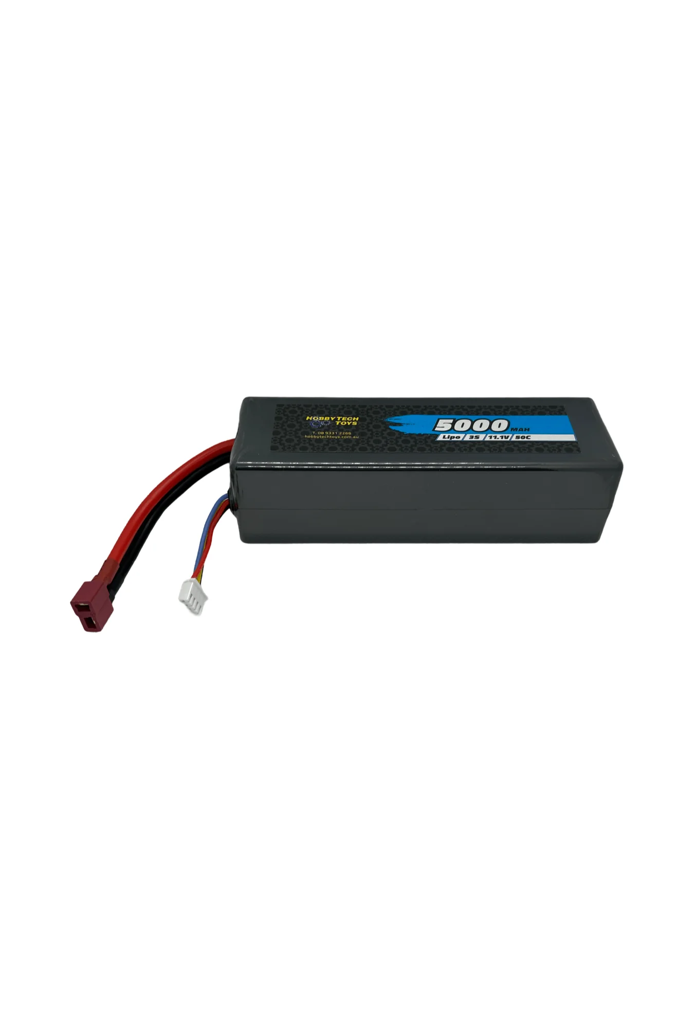 Hobbytech 5000mah 3S 11.1v 50c Hardcase Lipo Battery - Deans - Image 2