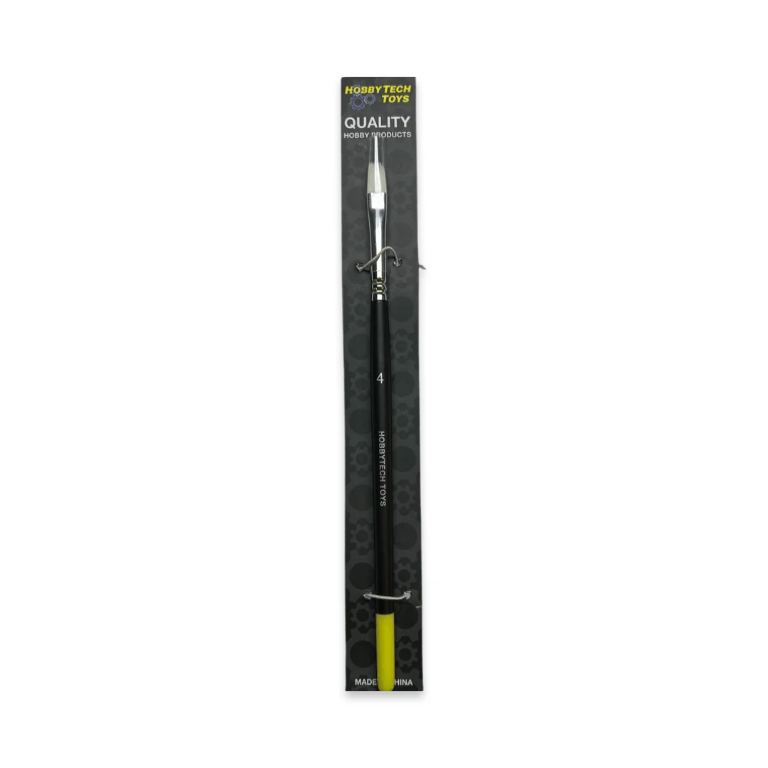 Hobbytech Synthetic #4 Flat Paint Brush (1) - Image 3