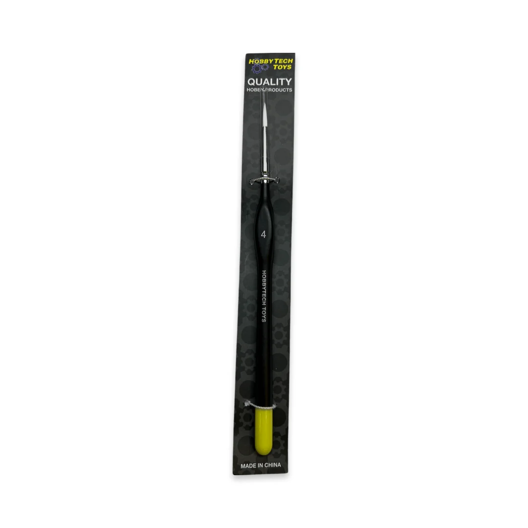 Hobbytech Synthetic #4 Round Paint Brush (1) - Image 2