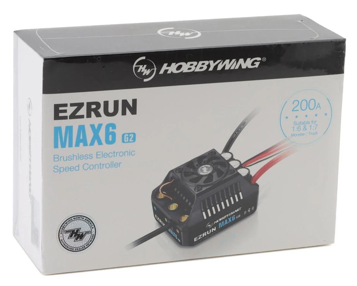 Hobbywing EZRun MAX6 G2 1/6 Waterproof Sensored Brushless ESC [30105100] - Image 3