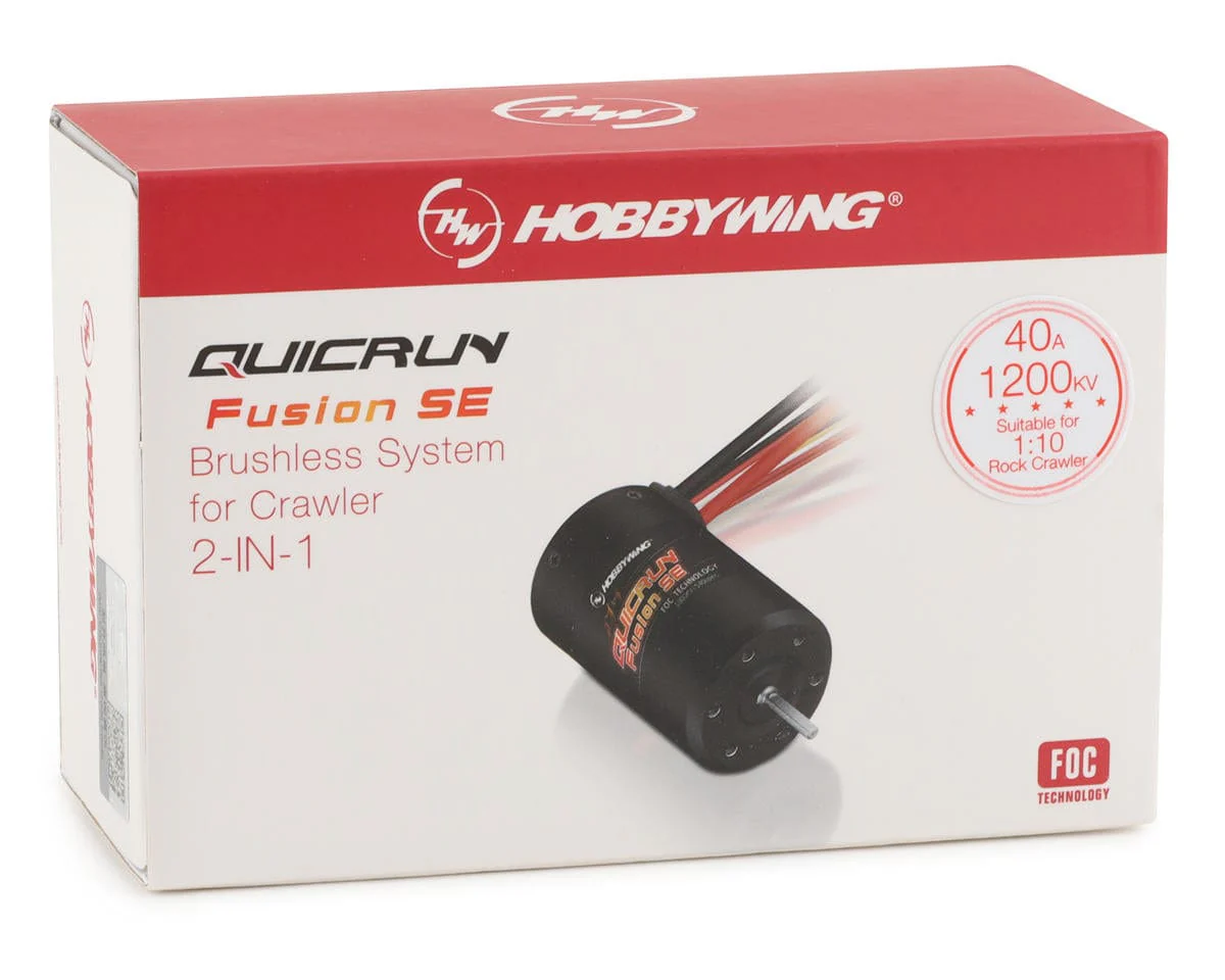 Hobbywing QuicRun Fusion SE 2-in-1 Crawler Brushless ESC & Motor System (1200Kv) (540 Spec) - Image 4