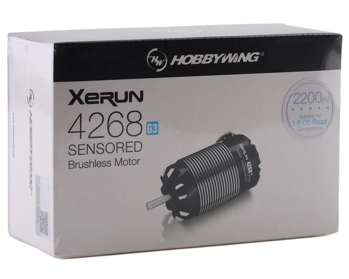 Hobbywing Xerun 4268 2200kv Sensored Brushless Motor Black Offroad - Image 3