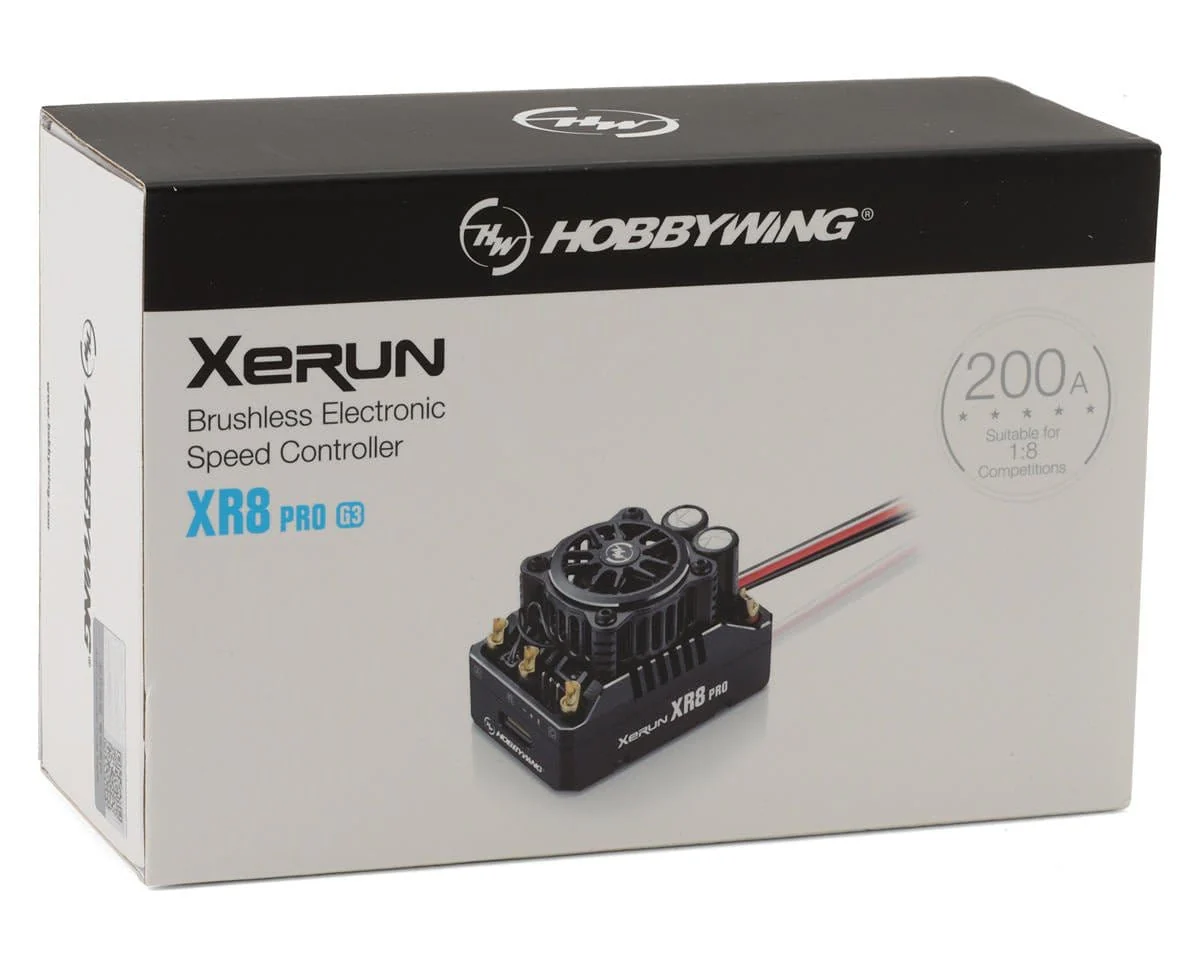 Hobbywing Xerun XR8 Pro G3 1/8 Competition Sensored Brushless ESC [30113400] - Image 4