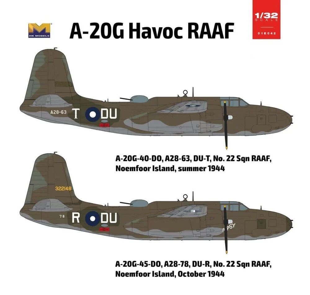 Hong Kong Models 1/32 A-20 Havoc RAAF Plastic Model Kit - Image 2