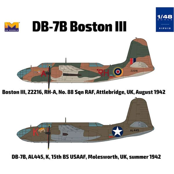 Hong Kong Models 1/48 DB-7B Boston III Plastic Model Kit - Image 3