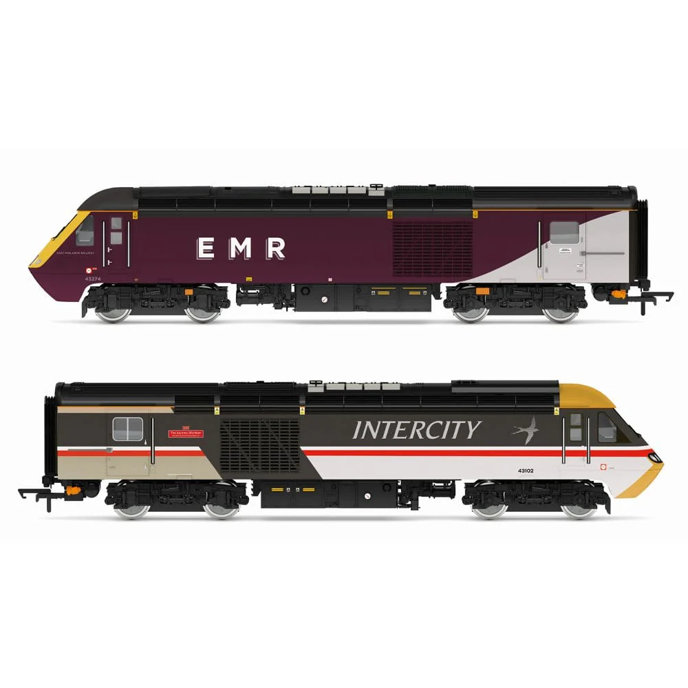 Hornby OO Scale East Midlands Railway HST Train Pack - EMR 43274 & Intercity 43102 [R30505]