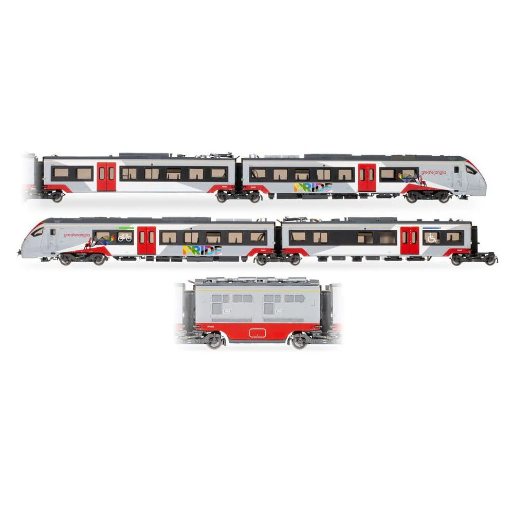 Hornby OO Scale Greater Anglia - Class 755-4 'FLIRT' Pride Livery 4 Pack [R30446]