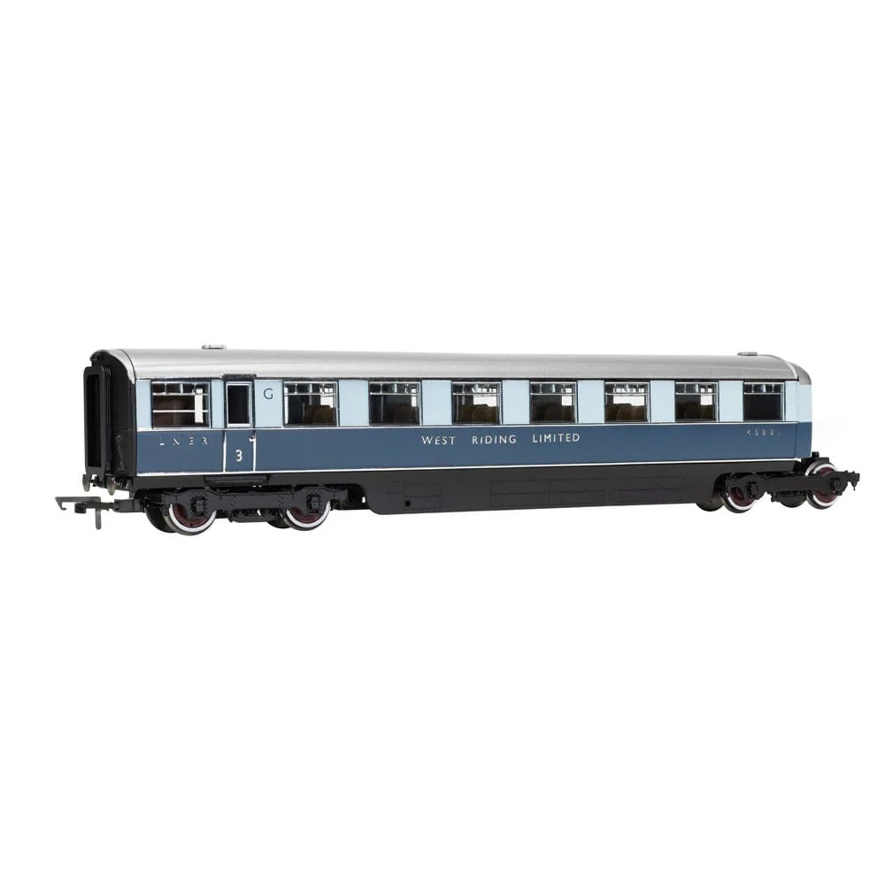 Hornby OO Scale LNER West Riding Limited Open Third & BRake Third Articulated Coach Pack [R40480] - Image 2