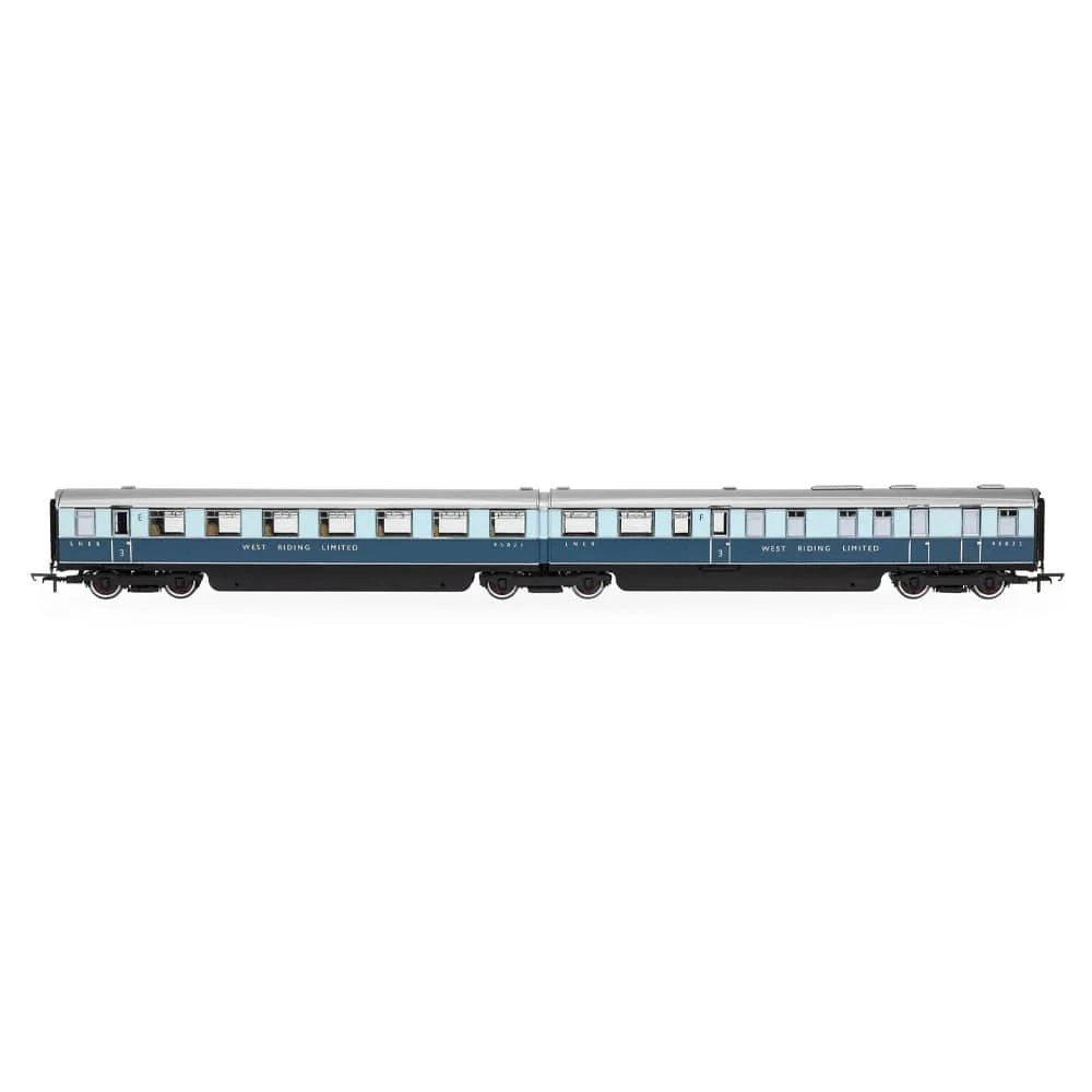 Hornby OO Scale LNER West Riding Limited Open Third & Kitchen Third Articulated Coach Pack [R40479] - Image 2