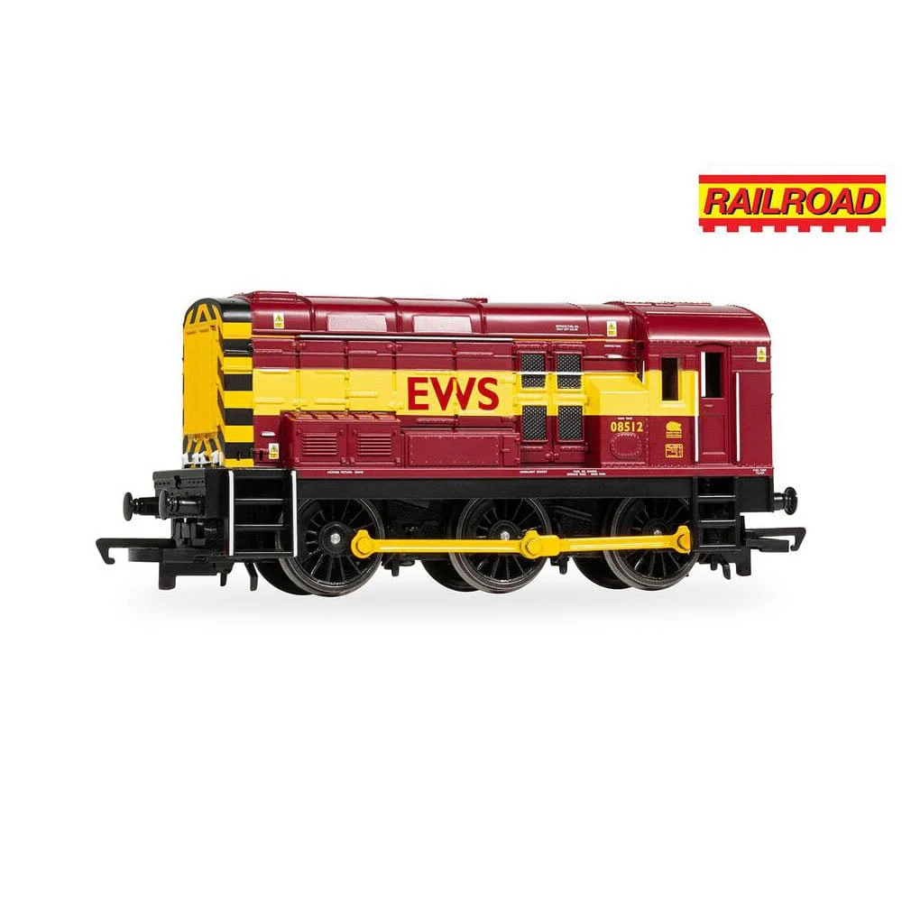 Hornby OO Scale Railroad: Class 08 - EWS - 08512 Diesel Locomotive [R30430] - Image 2