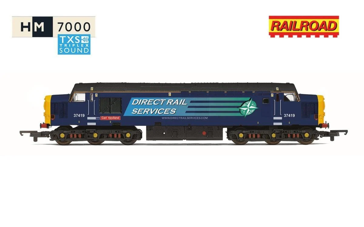 Hornby OO Scale RailRoad - DRS - Class 37 - Carl Haviland 37419 (DCC Sound Fitted) [R30437TXS] - Image 2