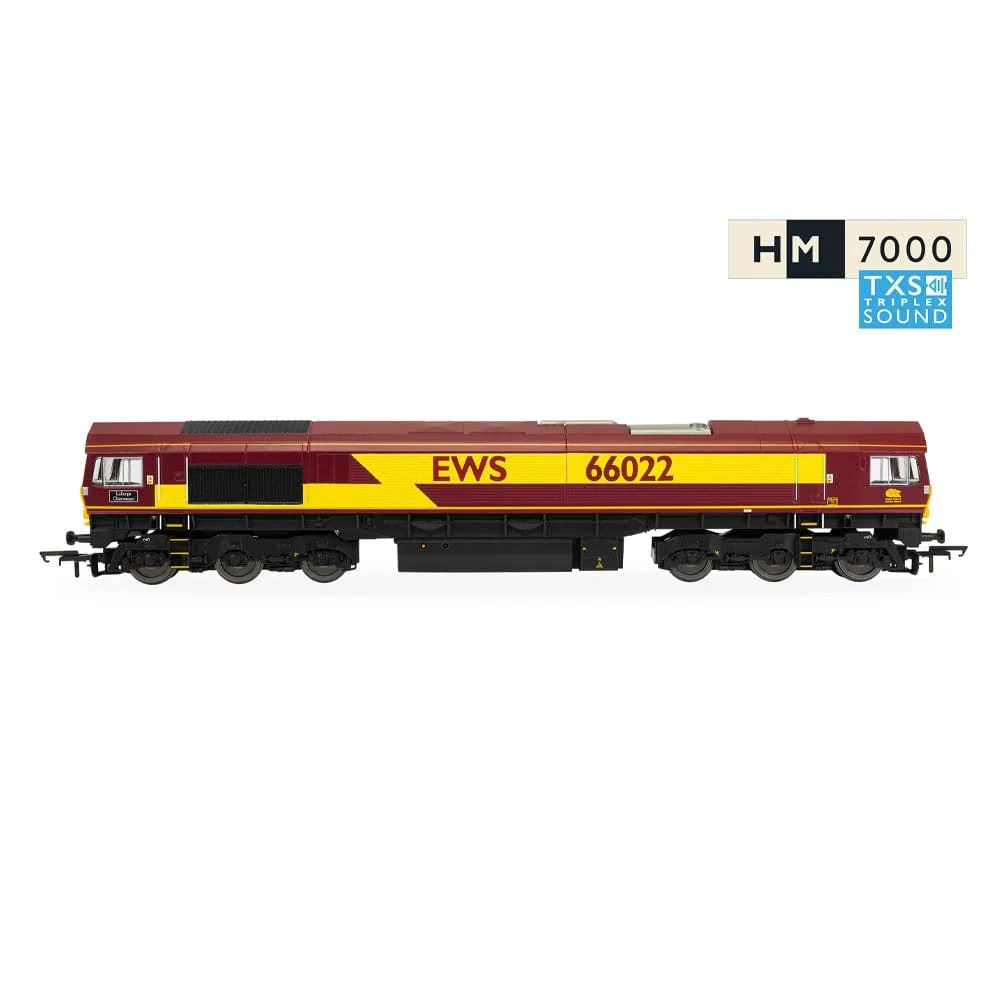 Hornby OO Scale Railroad EWS Class 66 Lafarge Charnwood 66022 - Sound Fitted [R30532TXS] - Image 2