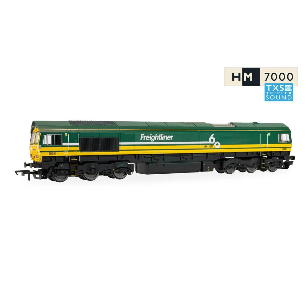 Hornby OO Scale Railroad Freightliner Class 66 Freightliner 60 66601 - Dcc Sound Fitted [R30531TXS]
