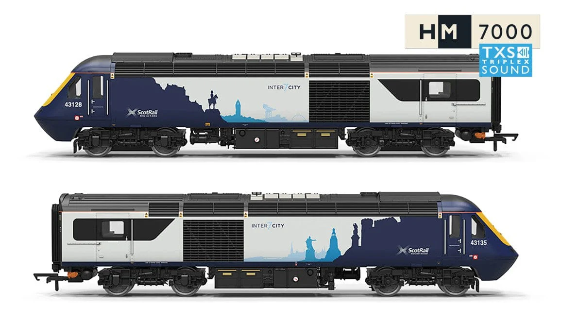 Hornby OO Scale ScotRail Class 43 HST Bo-Bo Train Pack DCC Sound Fitted [R30464TXS]