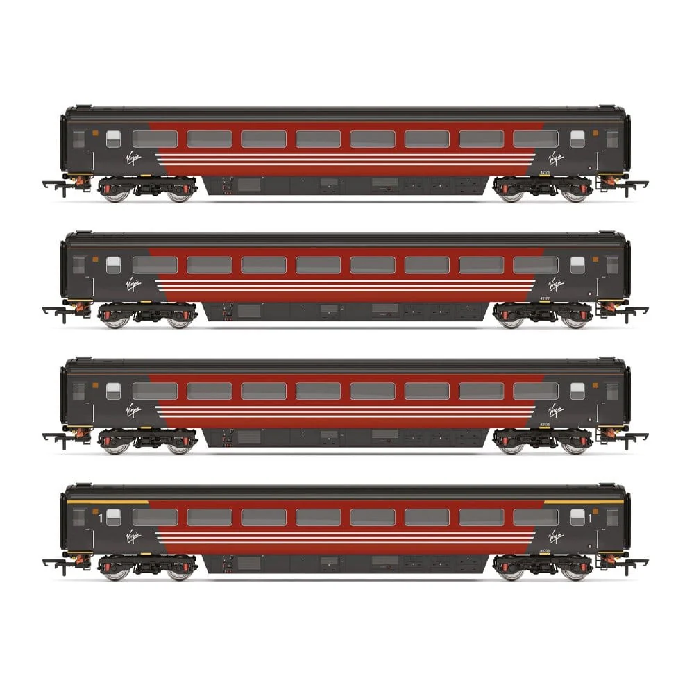 Hornby OO Scale Virgin Mk3 Coach Pack (Ts 42176, Ts 42177, Ts 42105 & Tf 41059) [R40569]